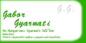 gabor gyarmati business card